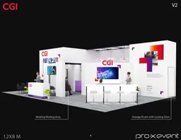 30x40 En ligne booth design by Pro-X Exhibits